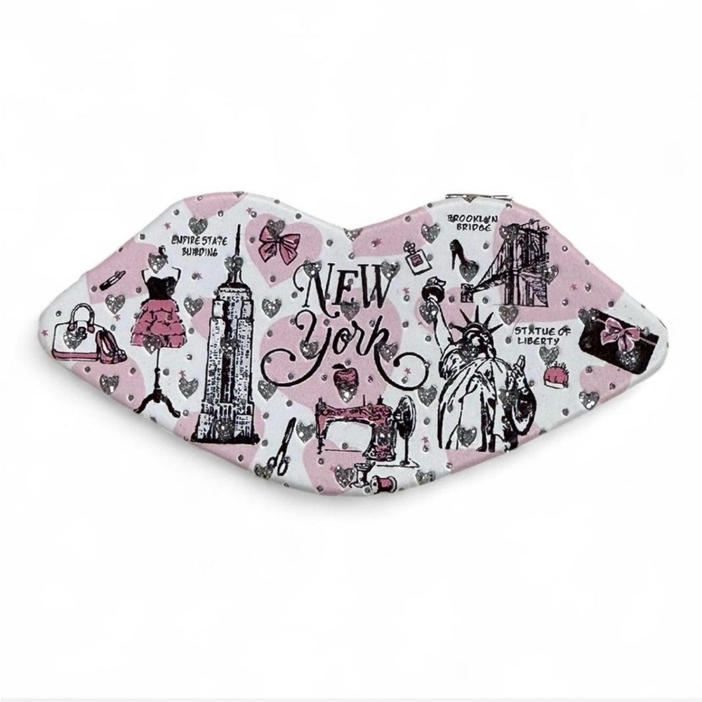 New York City lips compact mirror NEW